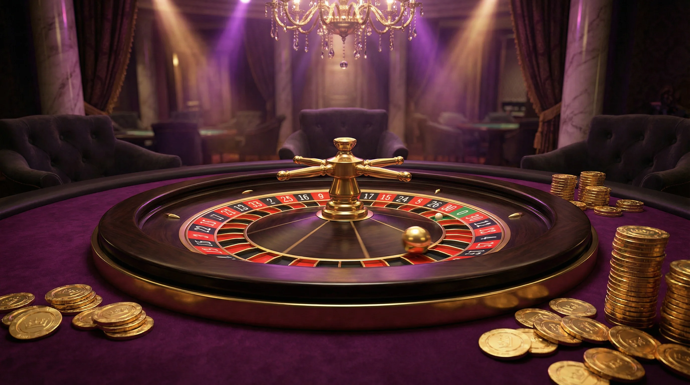 Roleta europeia com bola dourada no betaobet